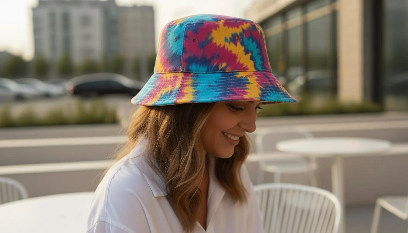 Reversible Bucket Hat • Psychedelic Kaleidoscope, Graffiti Print