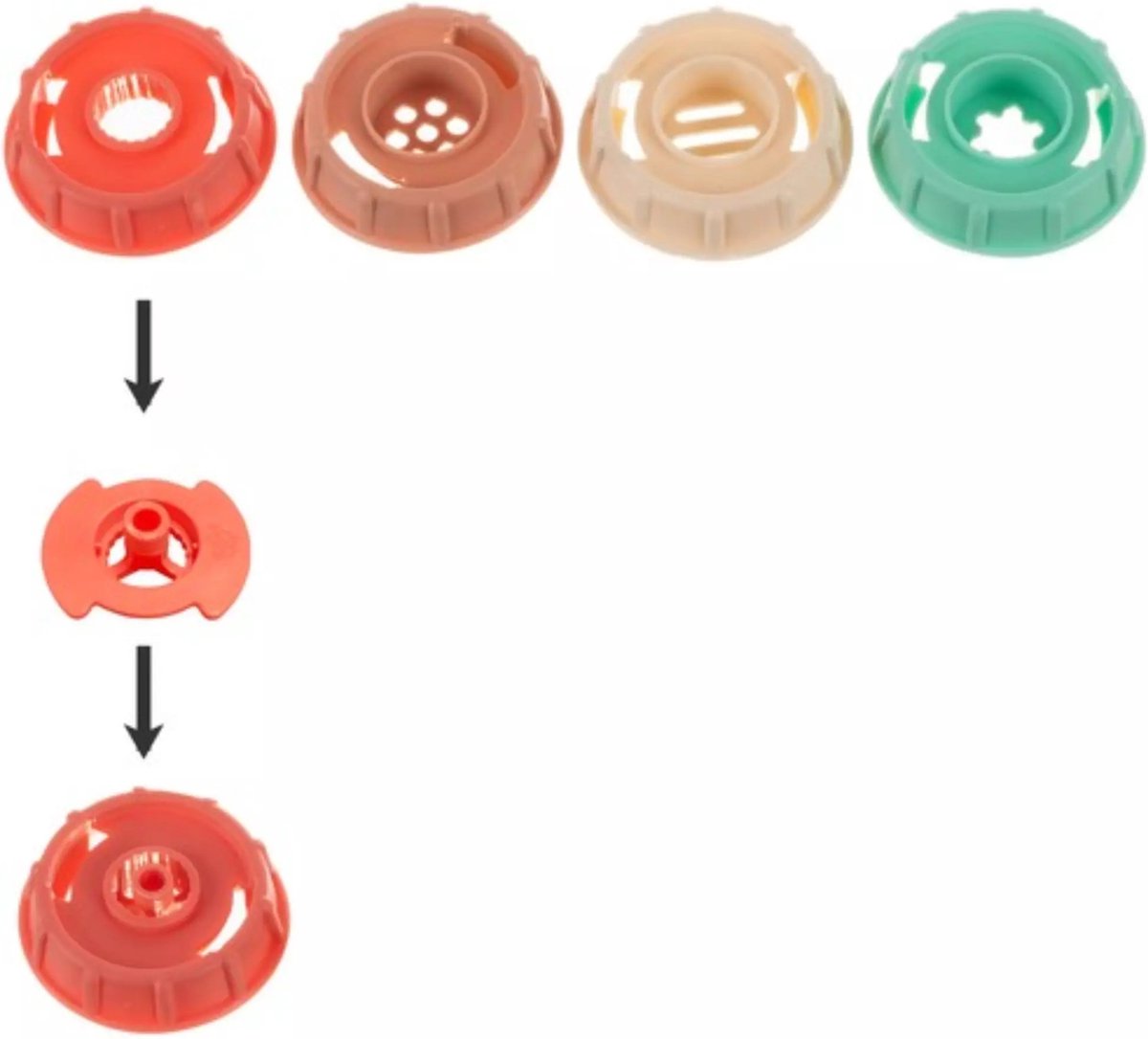 Kruzzel Grote Pasta Extruder Boetseerklei Set - Stimuleer Creativiteit bij Kinderen