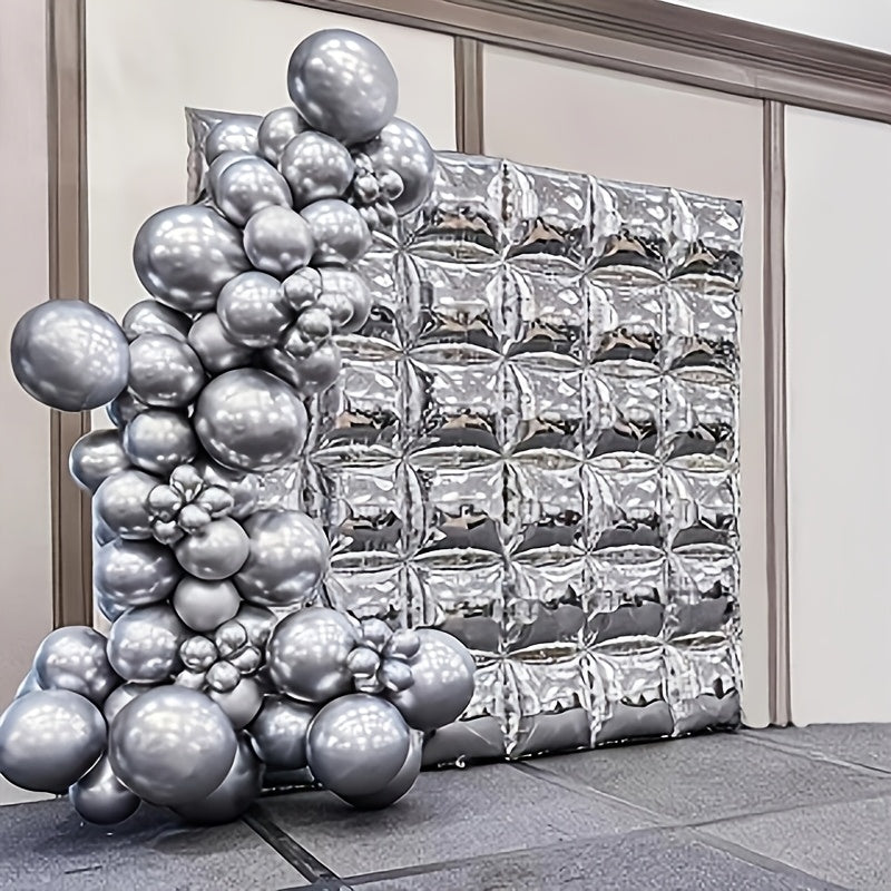 Silver Foil Balloon Wall Set  50pcs-JV4K