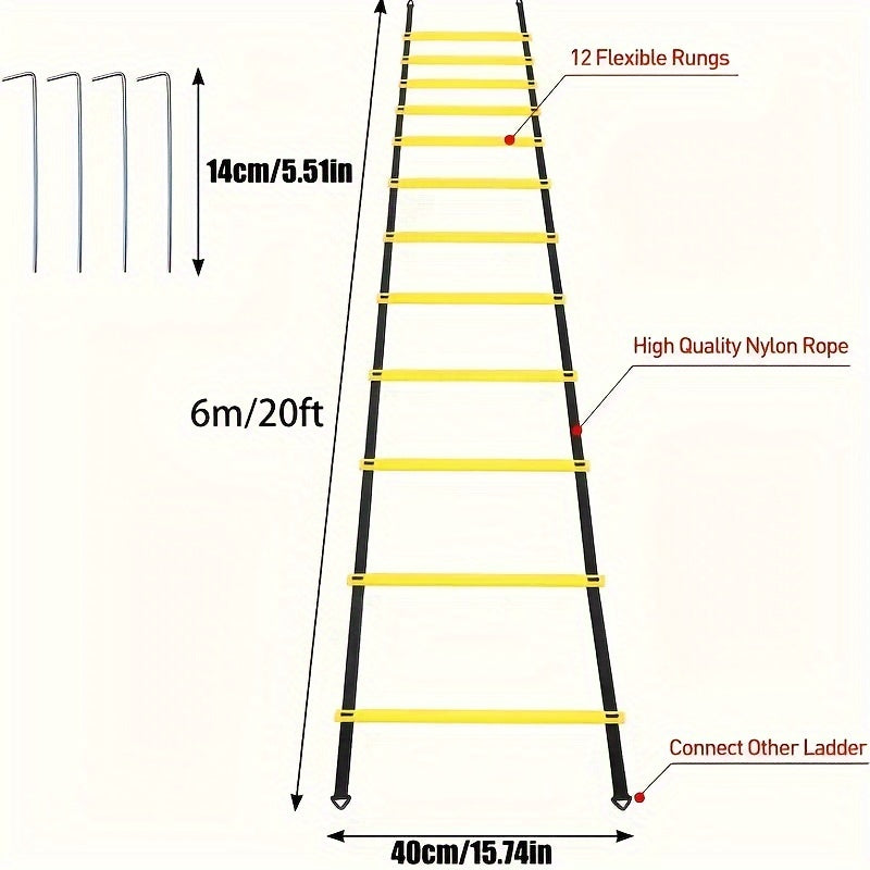 Football Agility Ladder Training Set, Speed & Jump Grid – TJR2T4W
