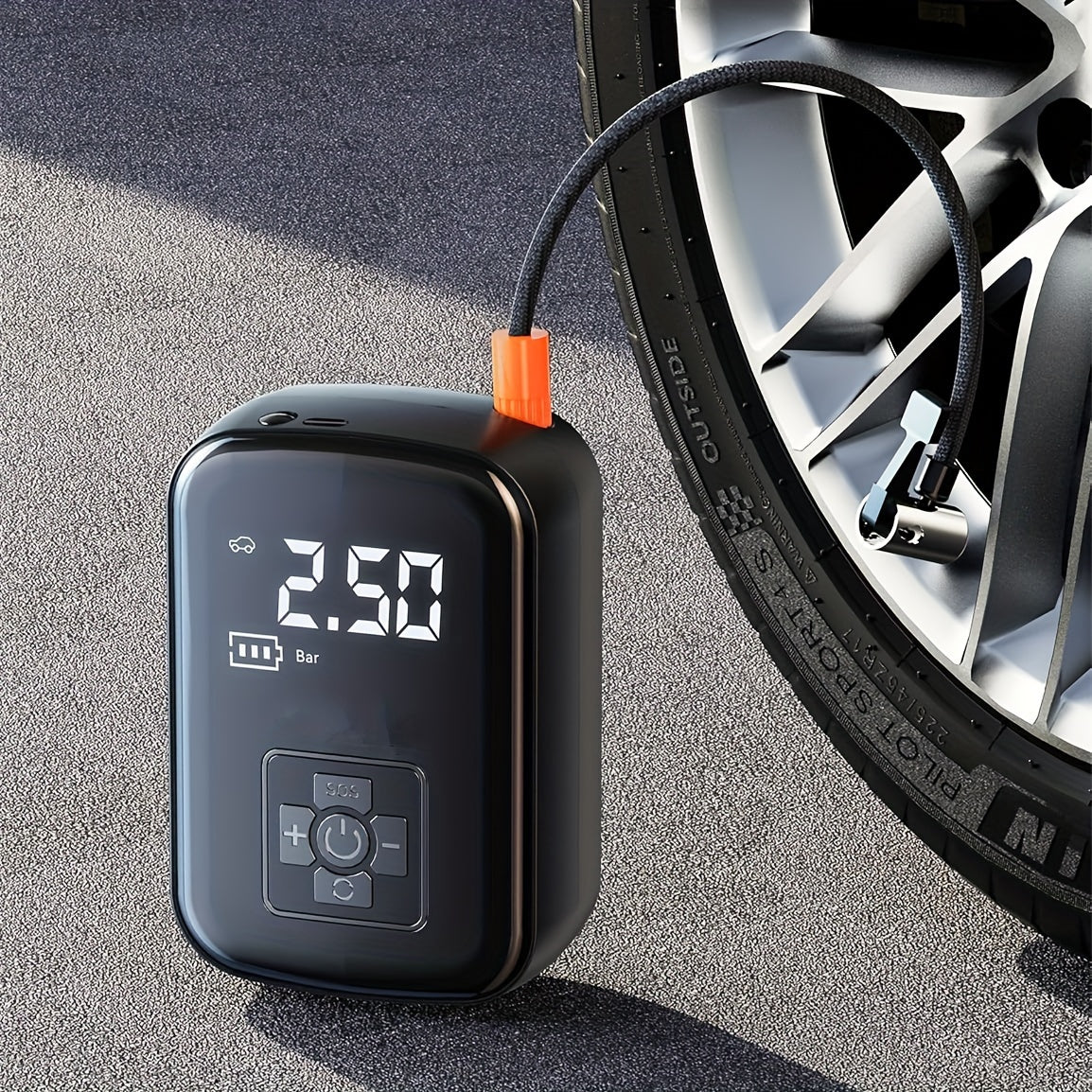 Portable Tire Inflator for Cars- HMT12M4