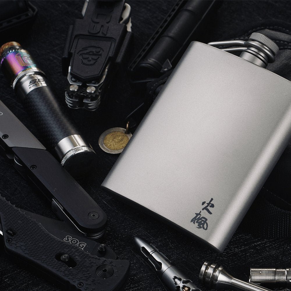 Bacchus Titanium Hip Flask