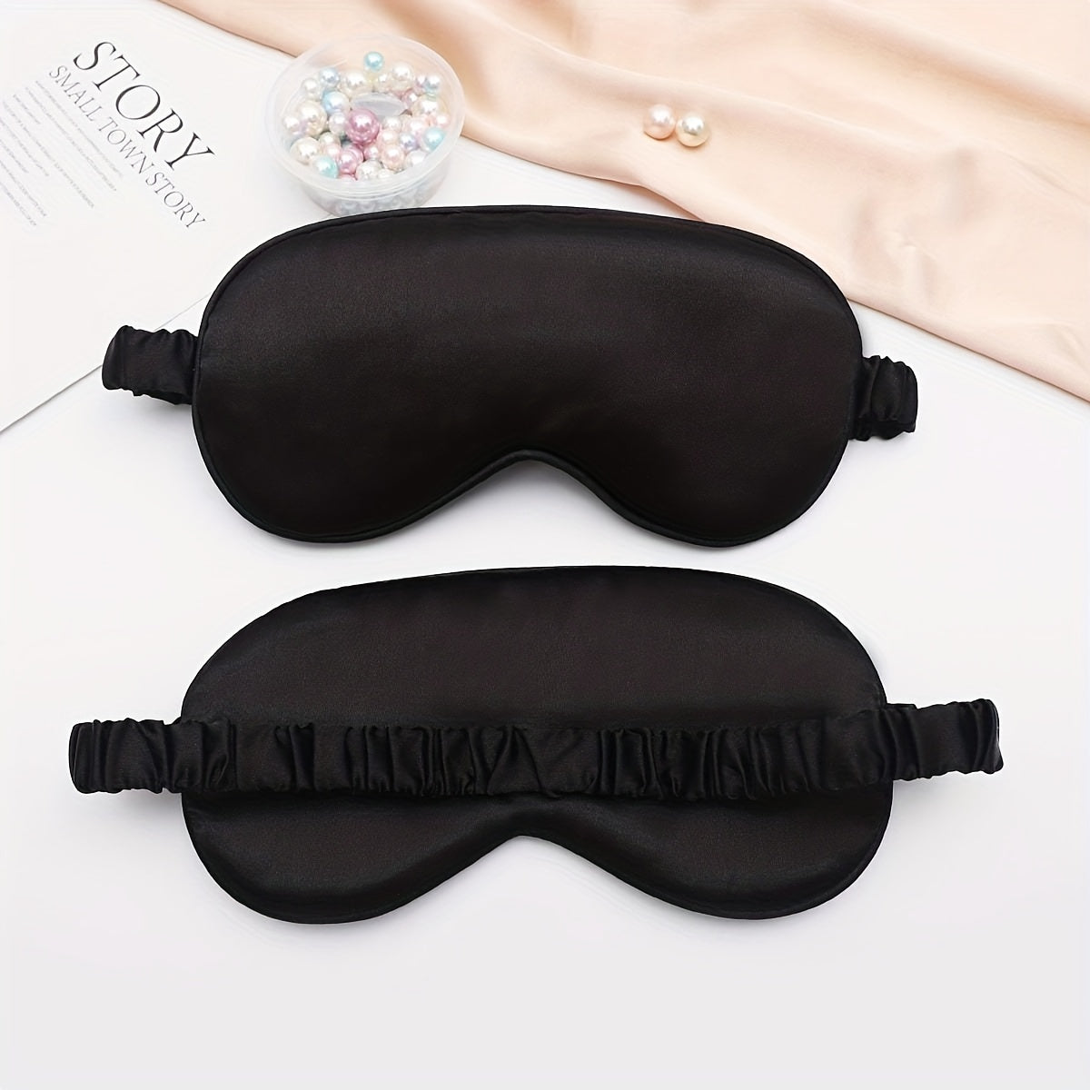 Shading Sleep Eye Mask Imitation Silk Ice Feel Comfortable - D3NK