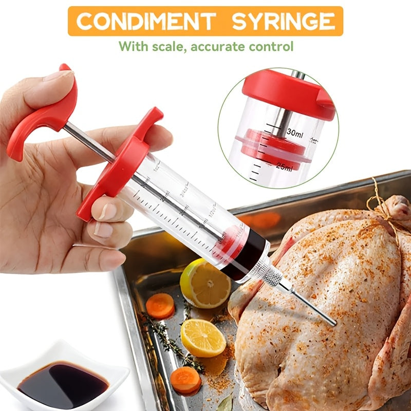 Meat Marinade Syringe Set, Stainless Steel TJR5M8P
