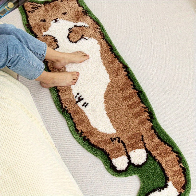 Cozy Cartoon Cat Plush Rug - S3NK