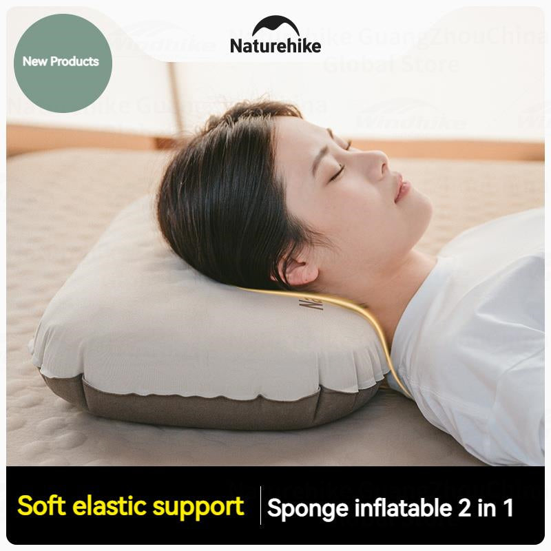 Naturehike Inflatable Pillow 3D Sponge Portable Ultralight Weight Only 160g Camping Outdoor Travel Neck Sleeping Silent Self Air Pillow Surface Pillow