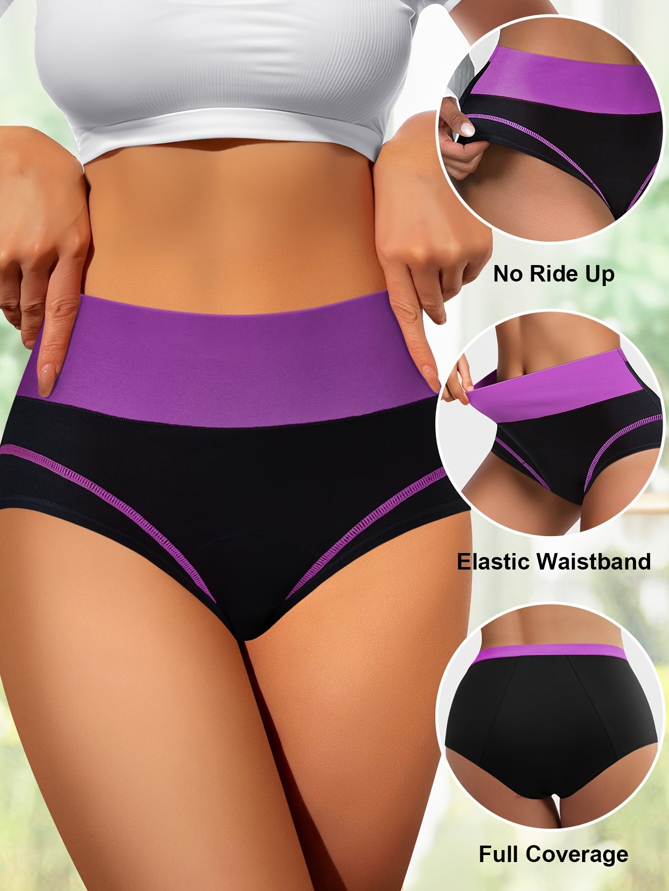 Three-Layer Leakproof Physiological Panties for Women TJR4D7M