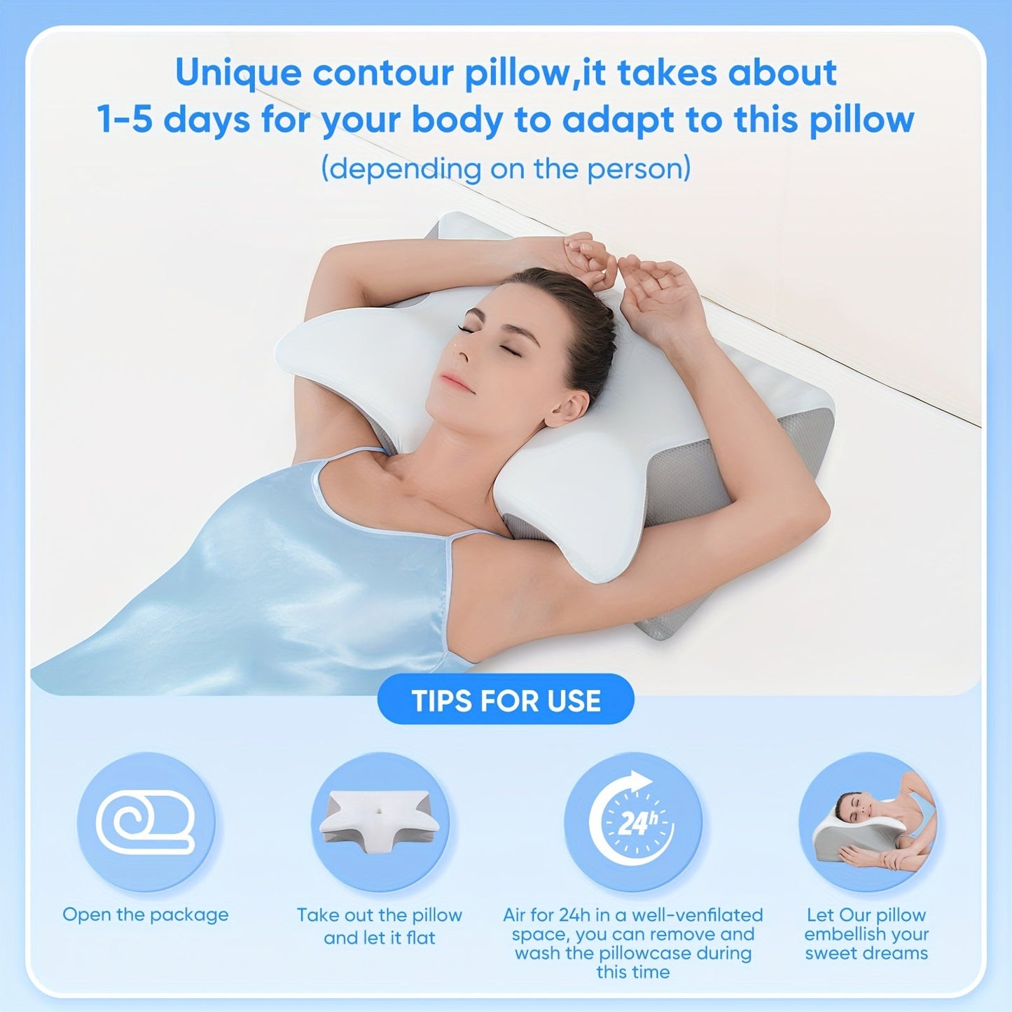 Extra-Large Orthopedic Pillow for Neck and Shoulder Pain TJR6T2B