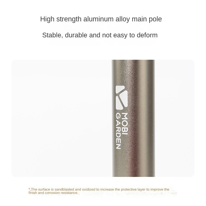 Mobi Garden Telescopic Light Stand Portable Retractable Lamp Holder Pole Tripod Stand 2.2m Stretchable Four Gear Telescopic Lantern Light Post Rack