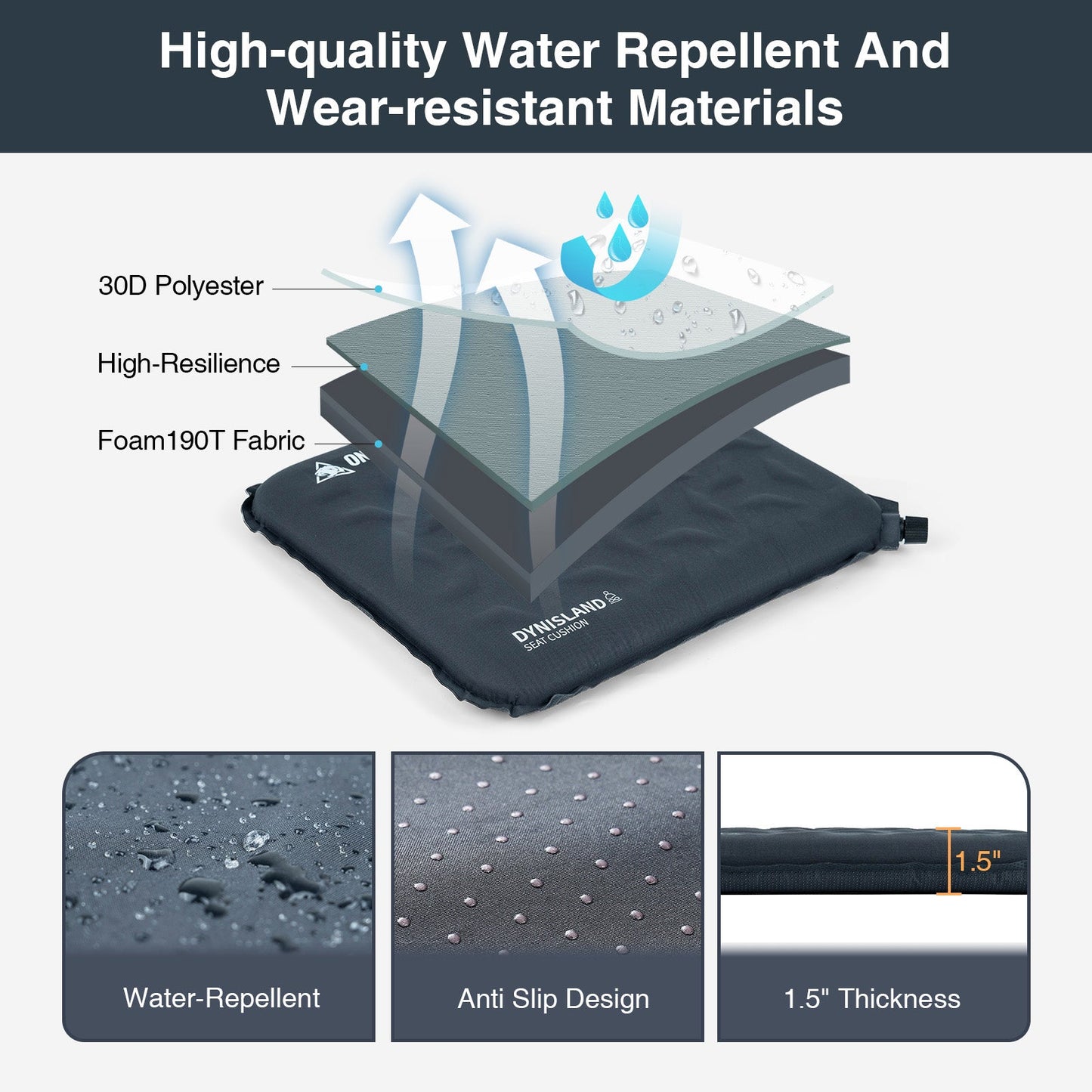 DYNISLAND SELF-INFLATING SEAT CUSHION