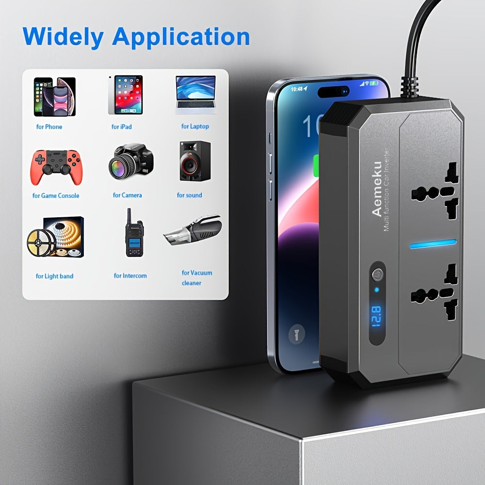 200W Car Power Inverter with PD Charging-XYZD