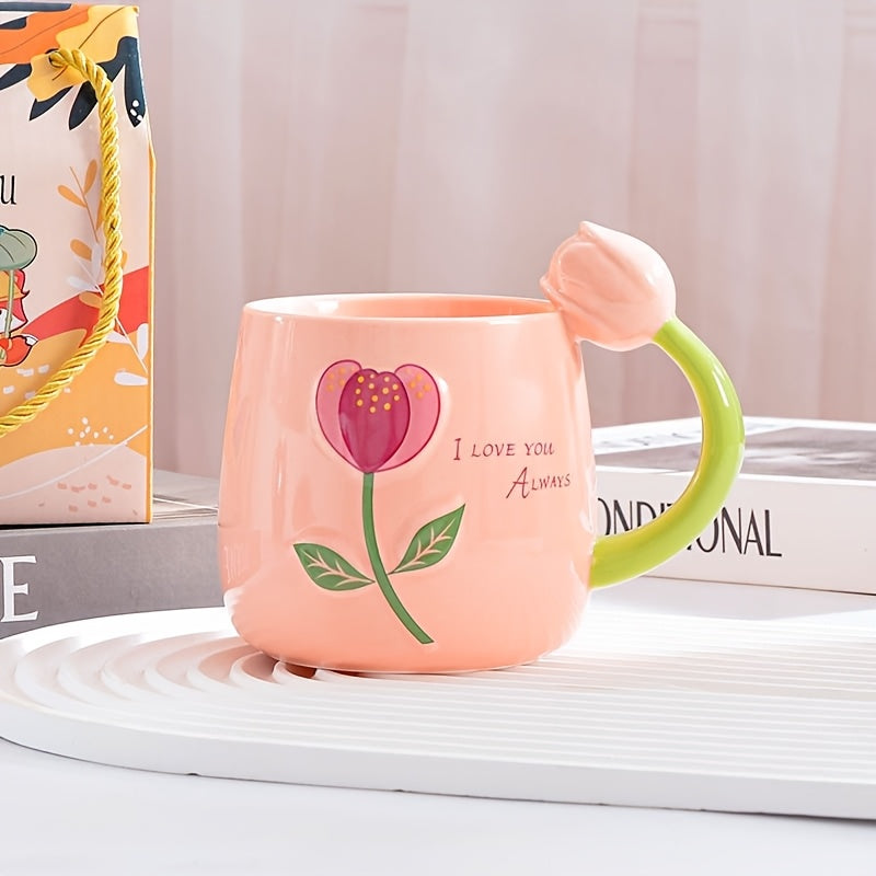 Creative Tulip Ceramic Mug - XI0C