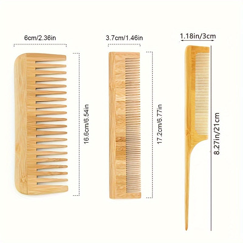 6pcs Hair Brush Comb Set For Men Women - JWN2