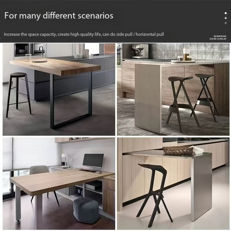 Rotatable Slide Rail for Kitchen Island Extension-XIMS