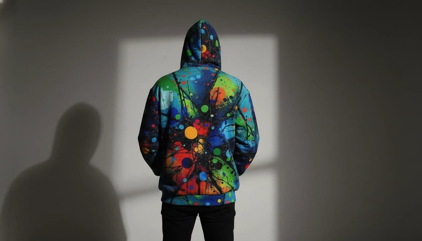 Velvet Ambrosia Explosive AOP Full-Zip Hoodie - Luxury Maximalist Streetwear - Heavyweight Designer Parka
