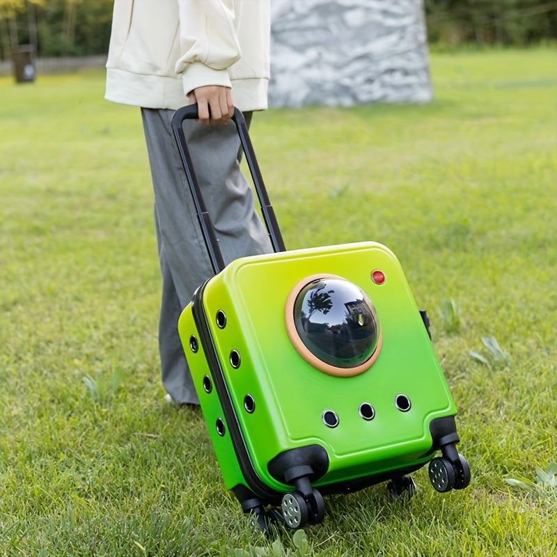 Premium PVC Pet Travel Carrier with Wheels-JEYA