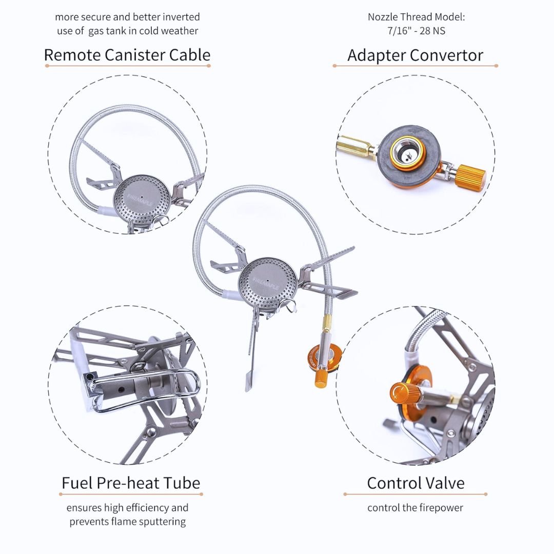 Blade 2 Titanium Backpacking Stove with preheat tube |4.76 oz, 2.8KW