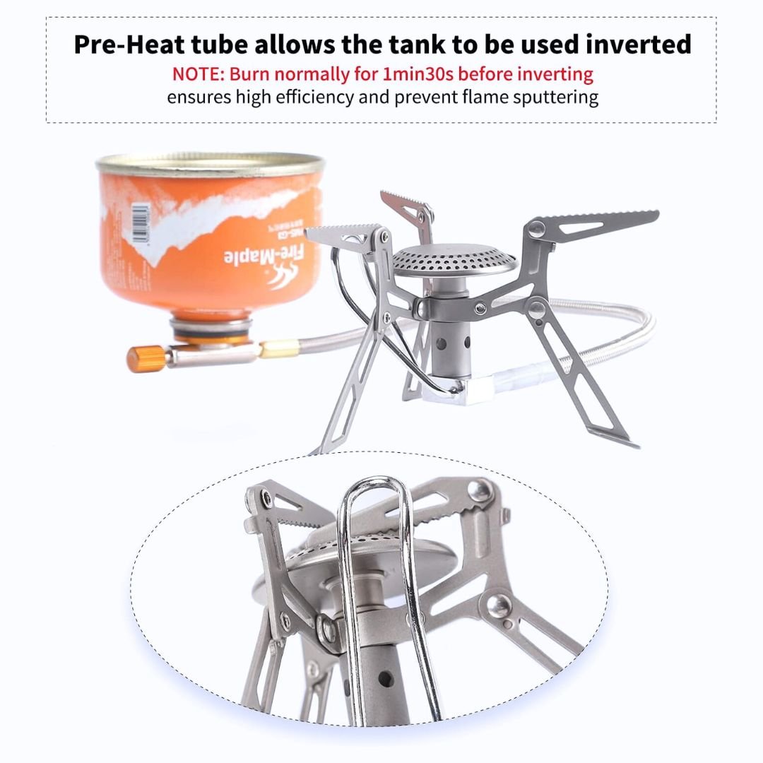 Blade 2 Titanium Backpacking Stove with preheat tube |4.76 oz, 2.8KW