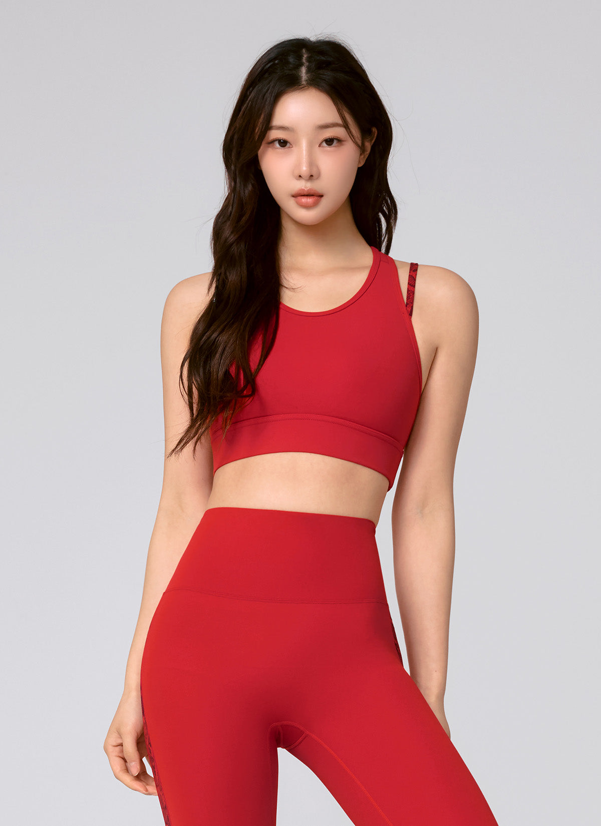 Black Label Power Rise Python Color Block Bra Top