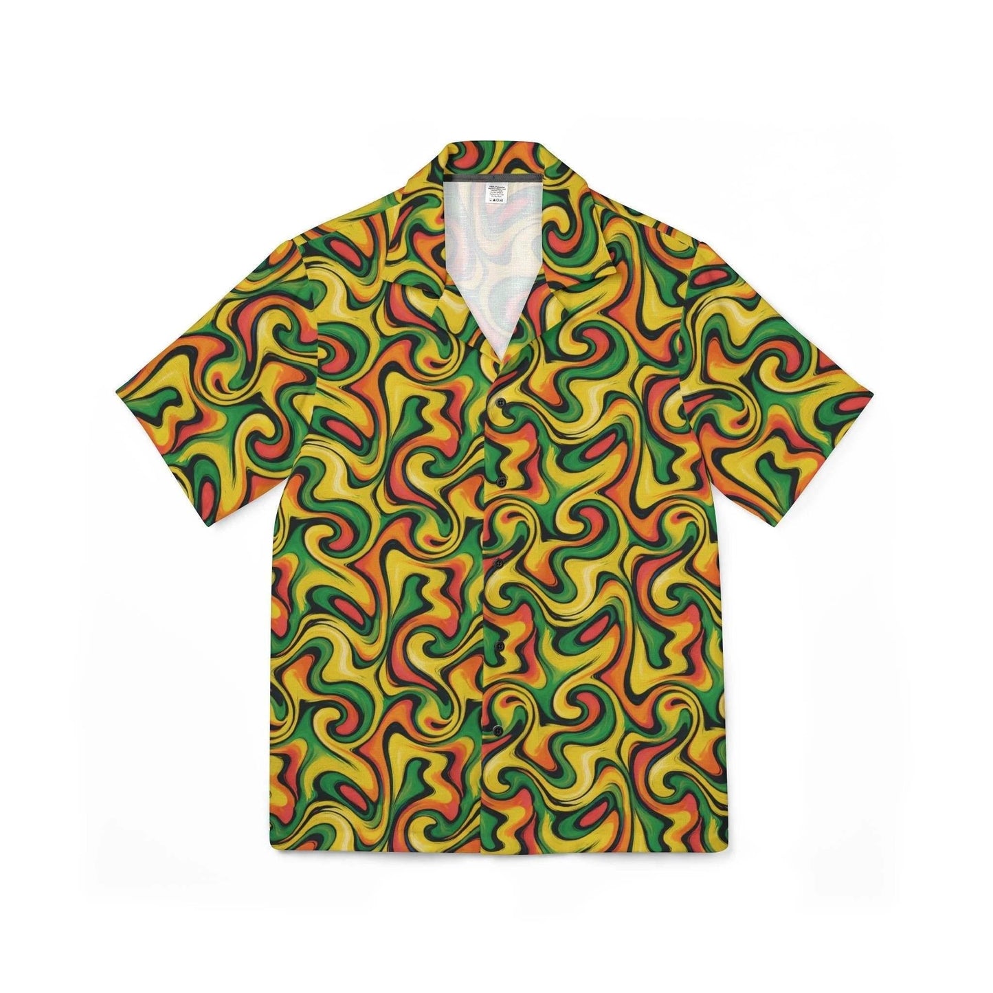Retro Boundless Swirl Hawaiian Shirt | 70s Psychedelic AOP Camp Shirt for Festival & Summer Style