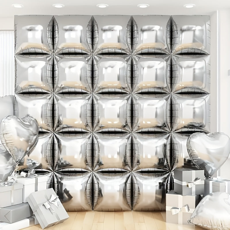 Silver Foil Balloon Wall Set  50pcs-JV4K