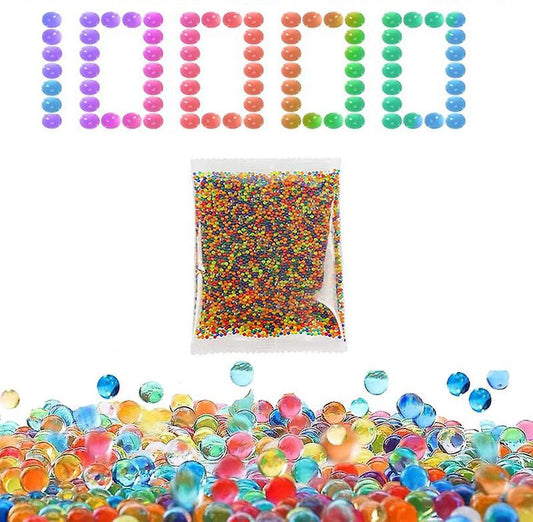 Multi Color Balletjes - 10.000 stuks - 7-8mm - Blauw - Waterabsorberende balletjes - Waterballetjes - Gelballetjes Transparant - Waterparels - Waterbeads