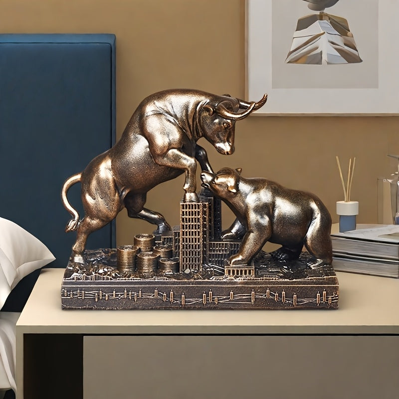 Bull Bear Statue- HMT24ST