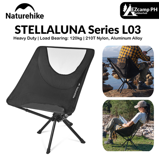Naturehike STELLALUNA Series L03 Fast Build Portable Ultralight Outdoor Folding Moon Camping Hiking Fishing Foldable Chair Heavy Duty Nature Hike