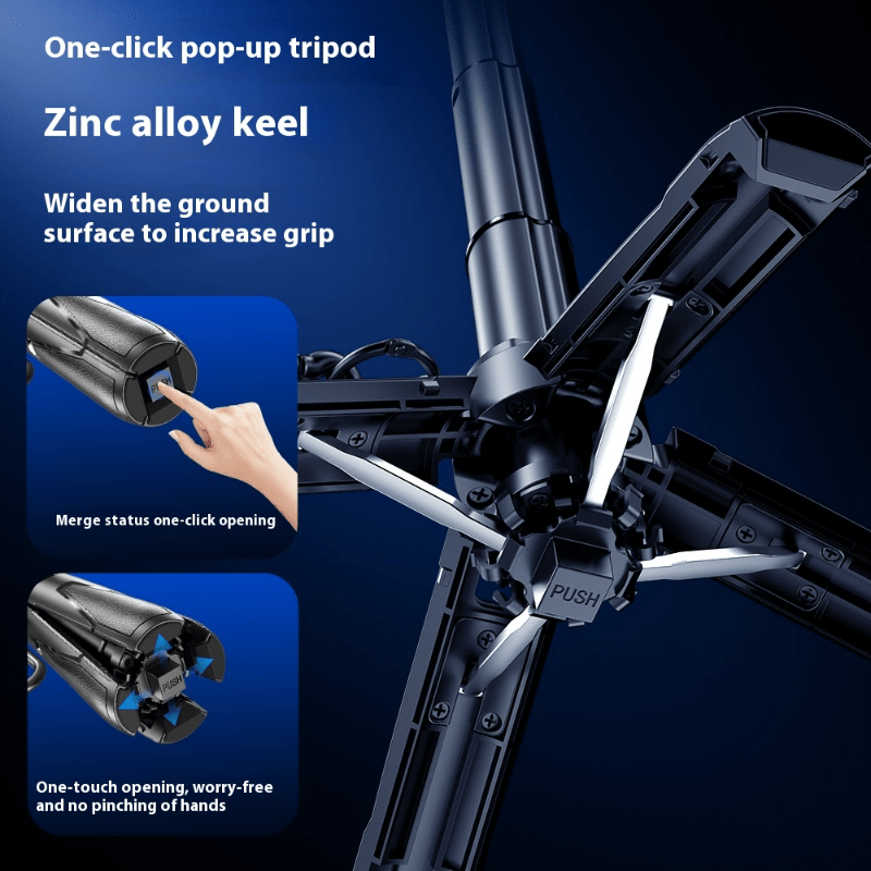 Wireless Selfie Stick with Handle Assistant, 3-in-1 Extendable Phone Holder - HMTA0M2