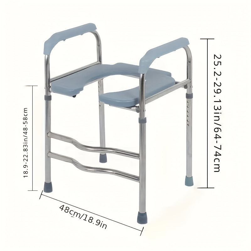 Adjustable UShaped Toilet Seat Riser Portable  SpaceSaving-TUR0