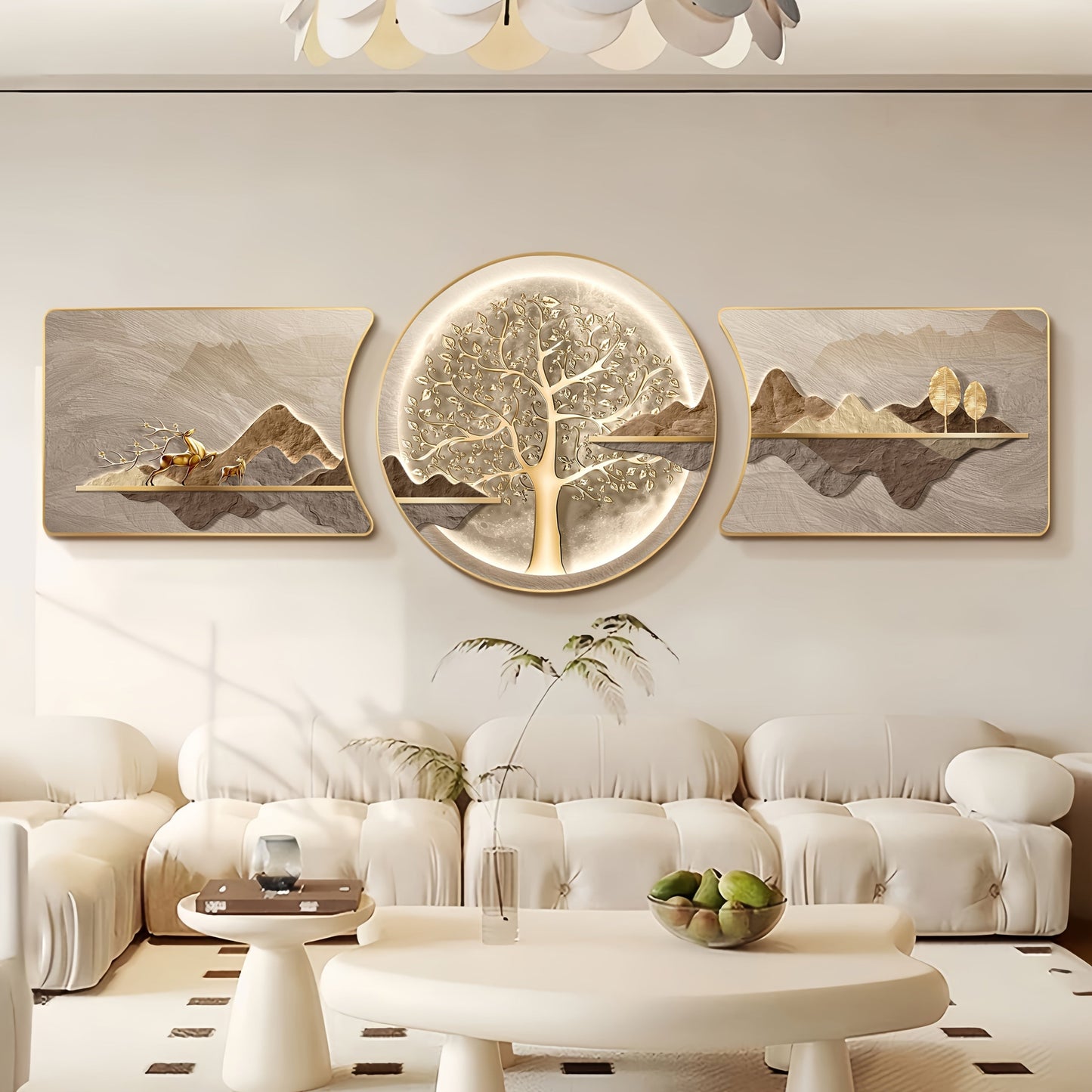 Modern 3D HD Three Piece Mural- HMT21HH