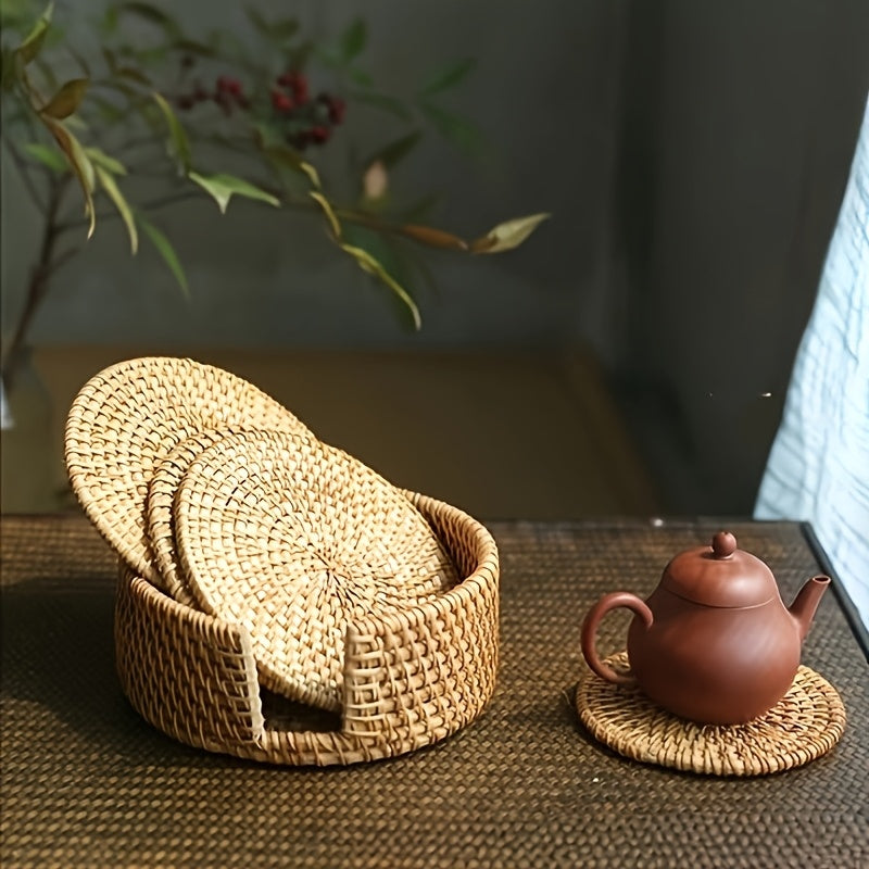 Handmade Rattan Coasters - H3NJ