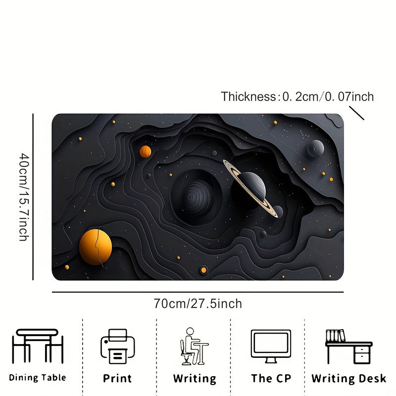 Galactic Space Planet Gaming Mouse Pad, Large TJR6L7P