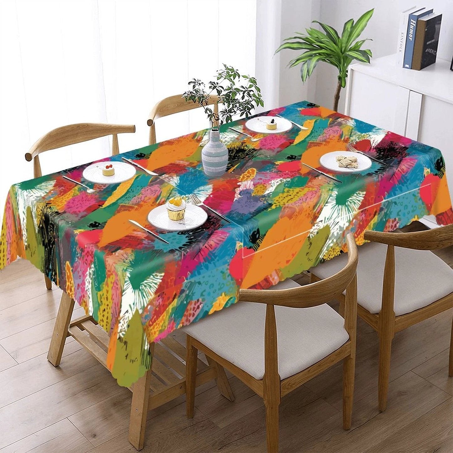 Kitchen Rectangular Tablecloth(One-sided Printing)