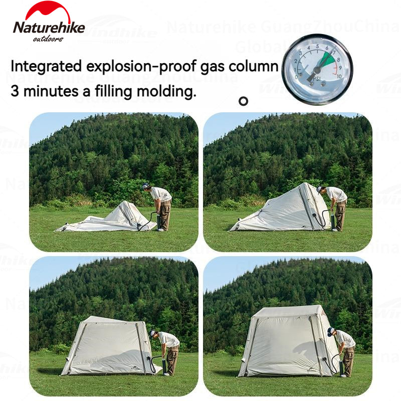 Naturehike AIR 7.0 Inflatable Car Tail Tent Portable SUV MPV Side Tunnel Tent Sunshade Waterproof Beach Car Rear Tent Camping Outdoor 35㎡ With Canopy