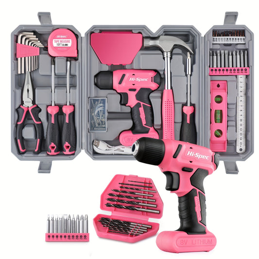 HiSpec 58Piece Pink Drill Tool Set- HMT21DS