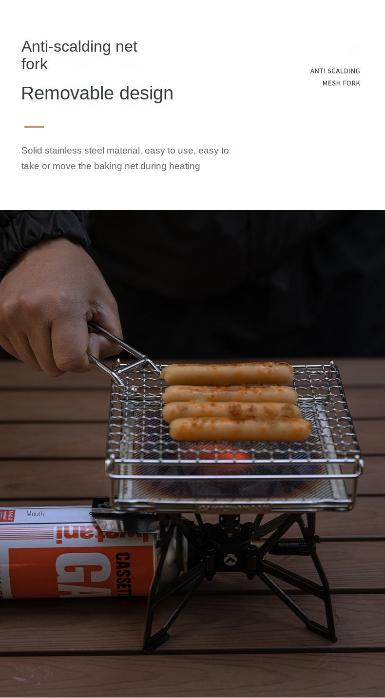 Campingmoon US-1312/1615 Toast Grill Net Portable Folding Stainless Steel Outdoor Camping Stove Accessories Bracket Barbecue Mount BBQ Toaster Bake Mesh