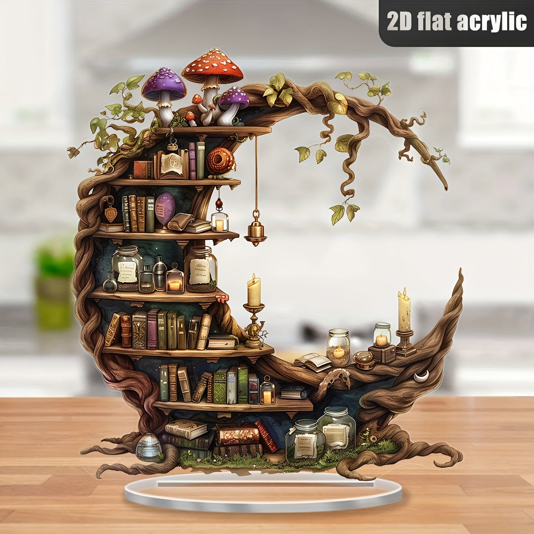 Crescent Bookshelf Sculpture- HMT25BS