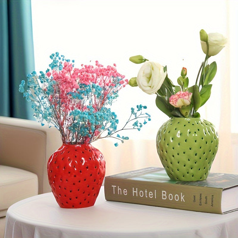 Handmade Nordic Style Elegant Raspberry Resin Vase - SIC9