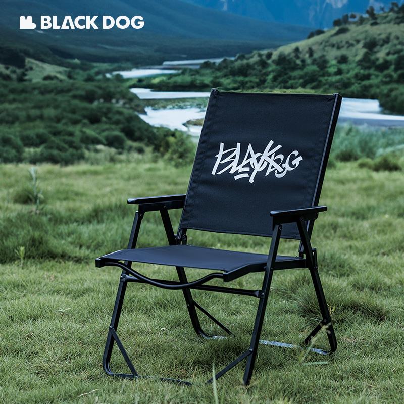 BLACKDOG Folding Kermit Chair Portable Lightweight Armchair Backrest Seat Load Bearing Up to 120kg 600D Oxford Cloth