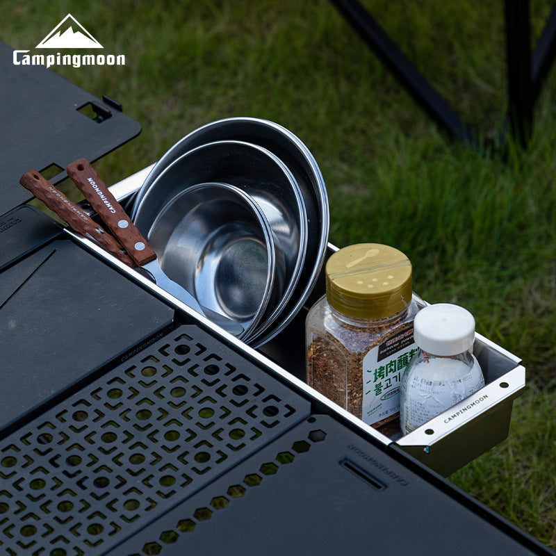 Campingmoon BK/CK-11 IGT Cutlery Box Multipurpose Food Kitchen Cutlery Storage Container Box Rack Half Unit Integrated Grill Table Accessories IGT Compatible