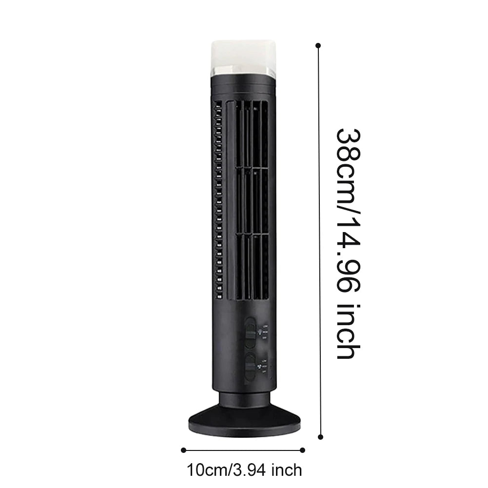 Electric Bladeless Mini Tower Cooling Dekstop Fan | USB Powered