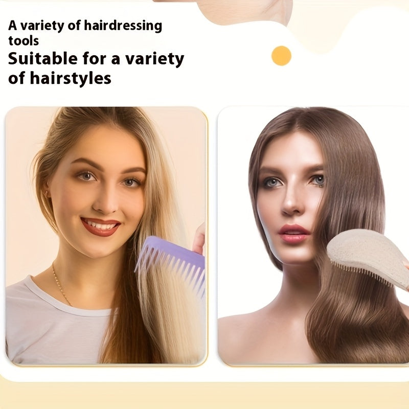 Bamboo Hair Brush Set with Soft Bristles - AKC0