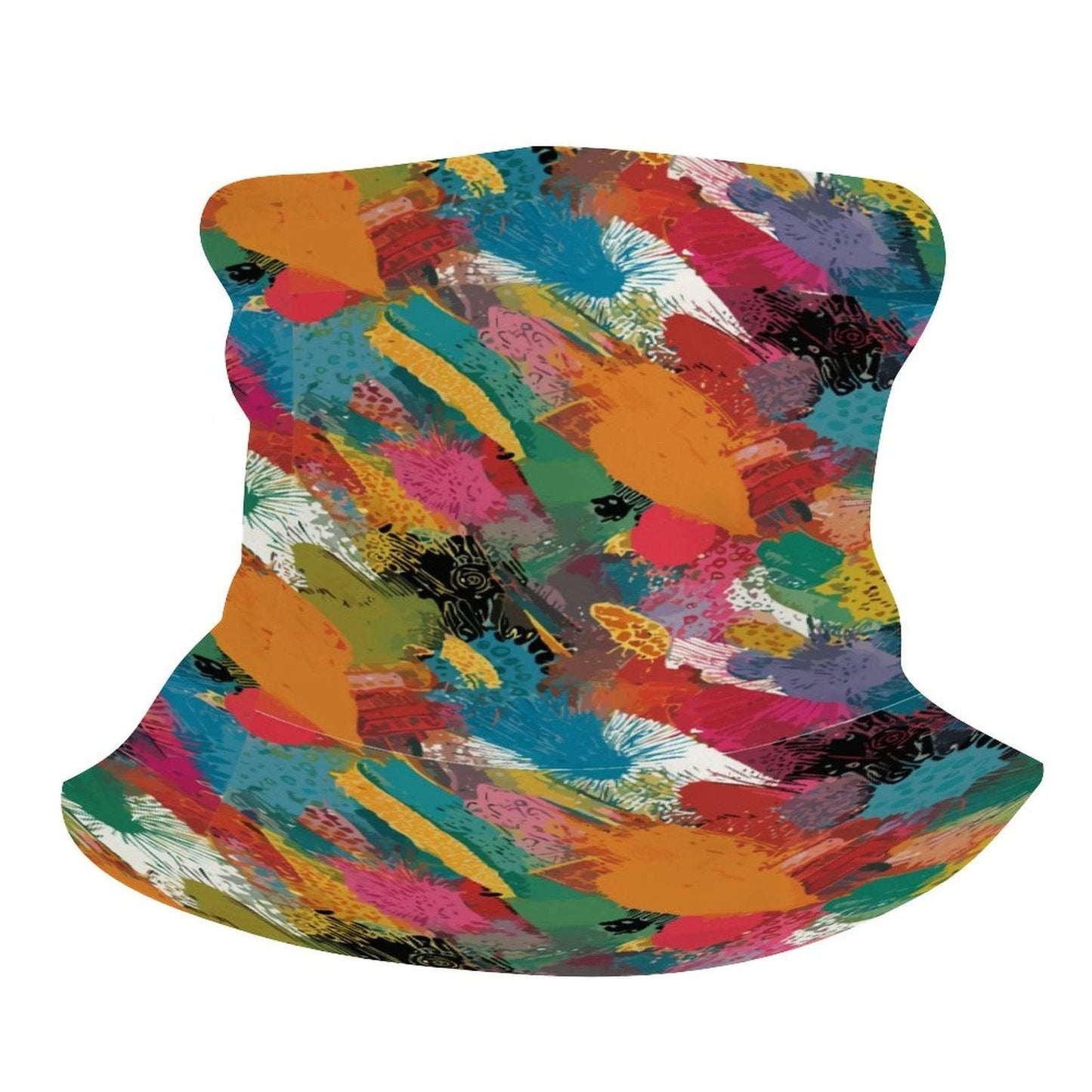 Paint Storm — Abstract Expressionist Brushstroke Festival Headband | Multipurpose Neck Gaiter Wrap