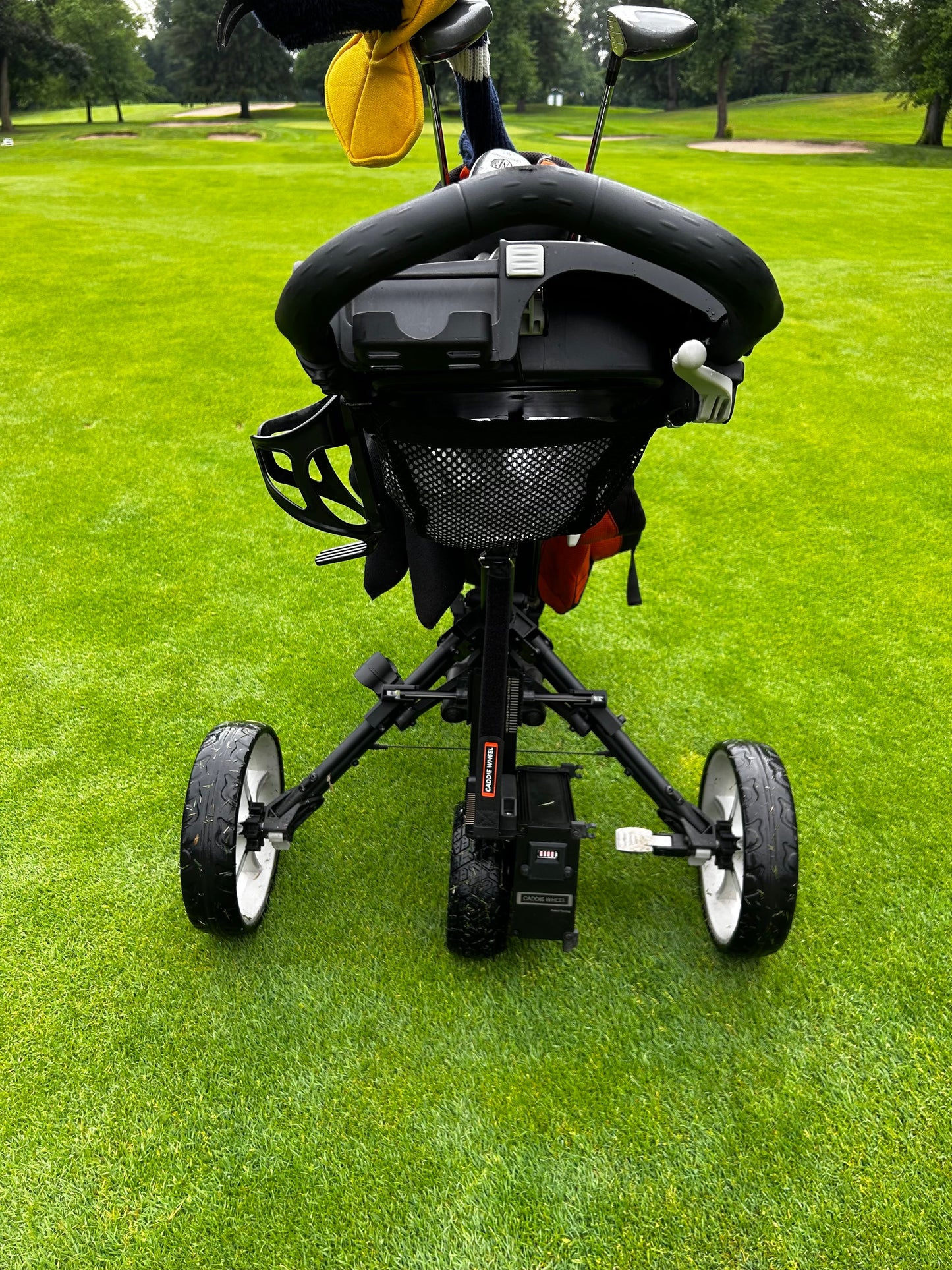 Caddie Wheel + Bag Boy Nitron Auto-Open Push Cart Bundle