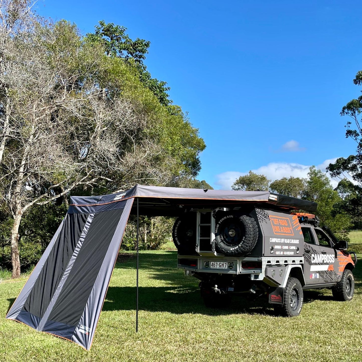 Campboss 270XL Single Awning Wall