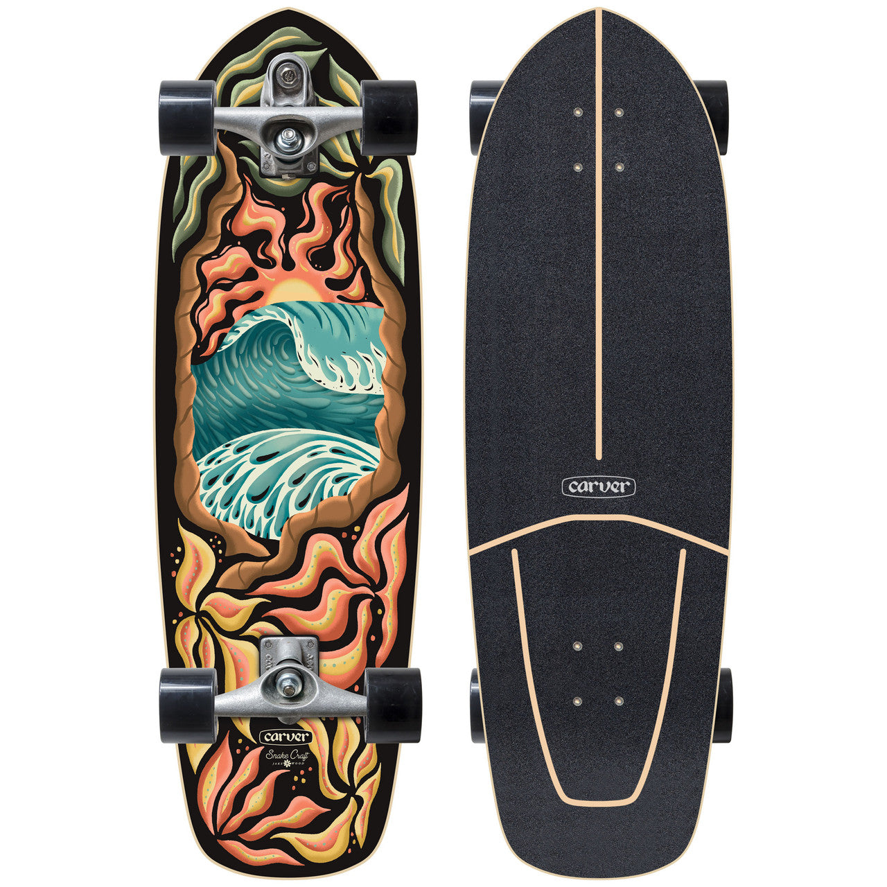 Carver Psychedelic Sunset C7 Raw Surfskate Complete (V4) - 32″