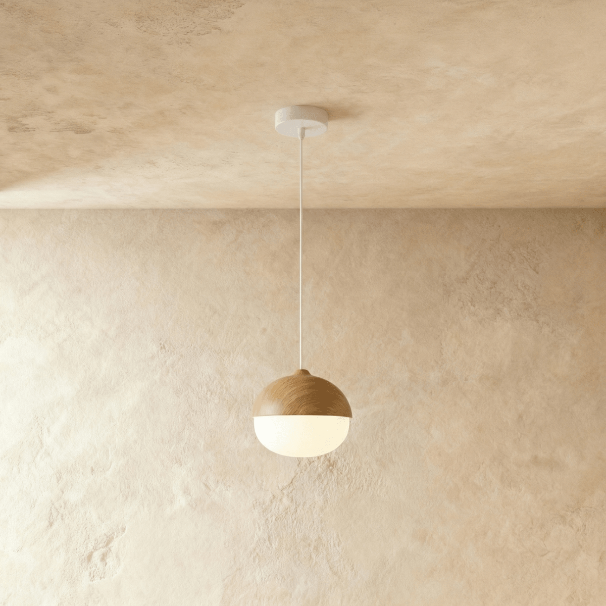 Modern Iron Pendant Light With Glass Shade