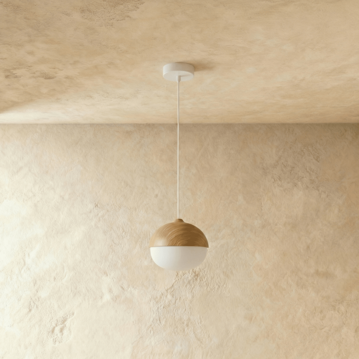 Modern Iron Pendant Light With Glass Shade