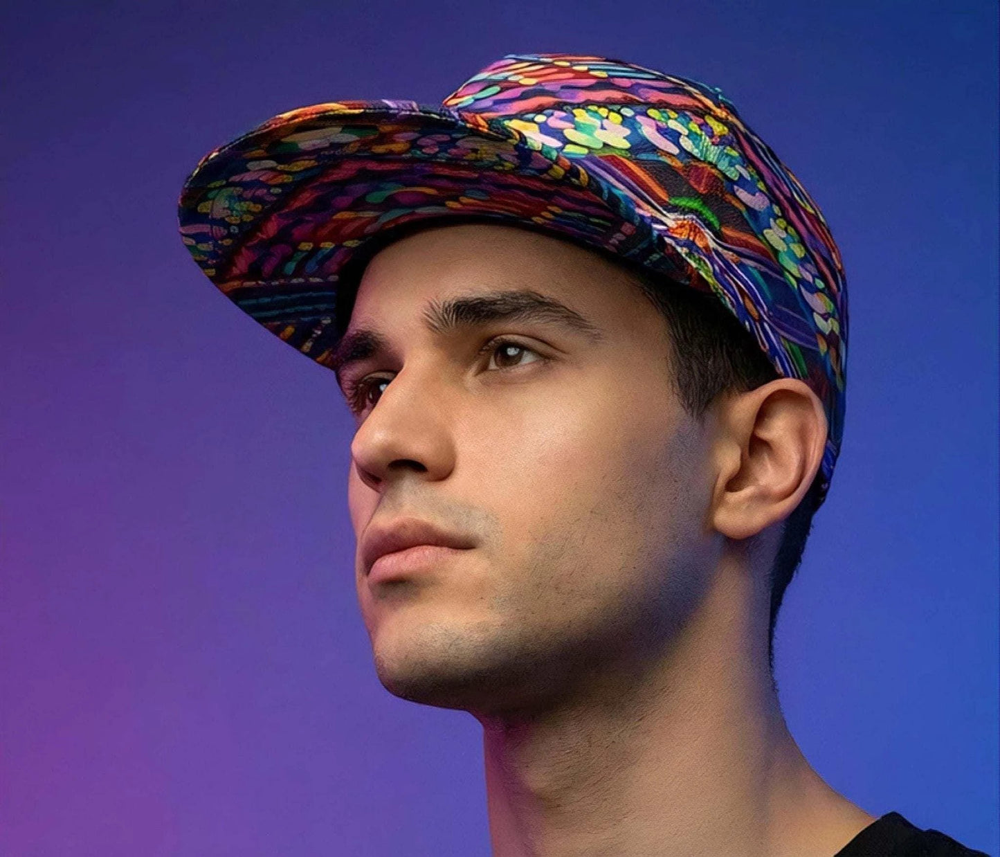Vegas Gems "Big Dreamer" Snapback - High-Roller Neon Print Baseball Cap for Bold Entrepreneurs & Travelers